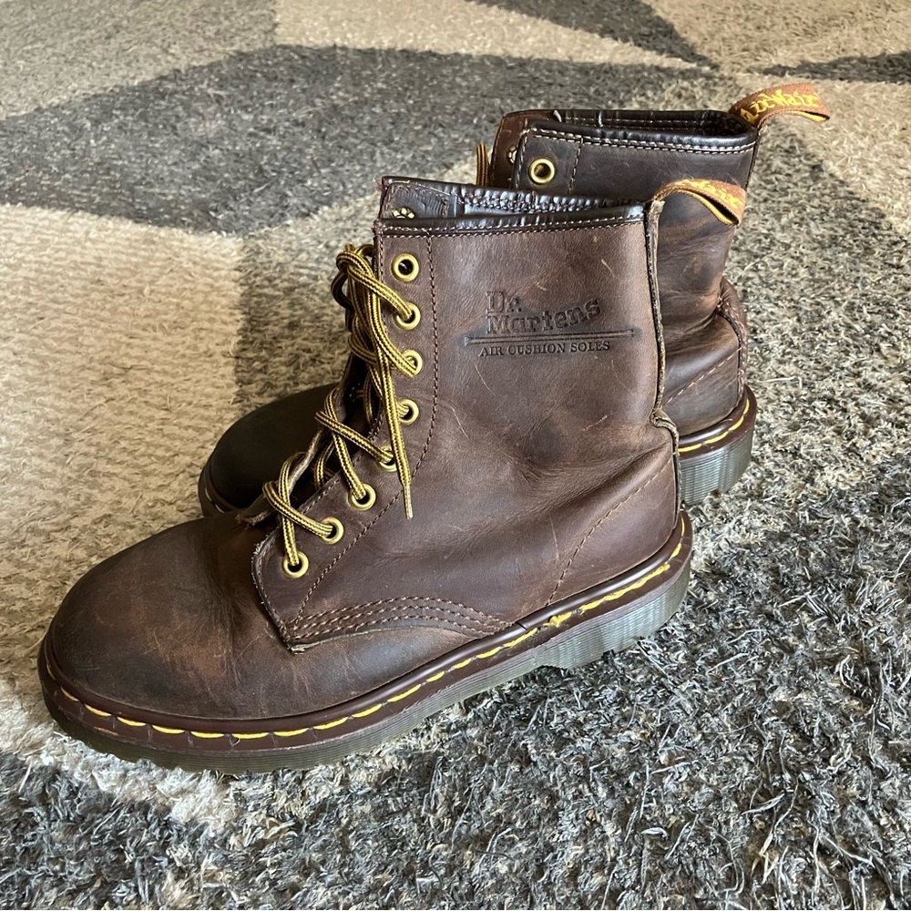Brown Leather Lace Up Dr. Martens Boots